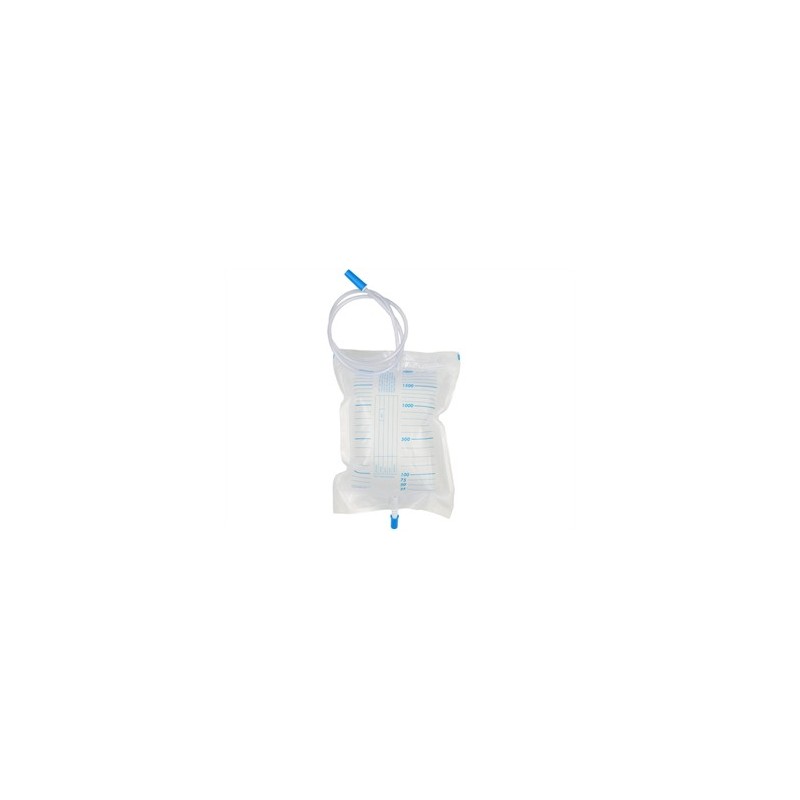 SACCA URINE DA GAMBA 750 cc - tubo 35 cm con valvola antireflusso