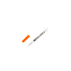Siringhe 1 ml da insulina con ago di sicurezza 29G x 1/2 (13mm) Arancione