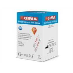 STRISCE GLUCOSIO per GLUCOMETRO GIMA  - conf 100 PZ (cod. 24108, 24111, 24114)